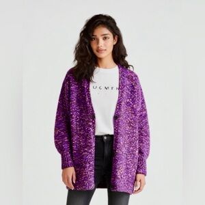 J.Jill Women's Purple Open Front Cardigan XS